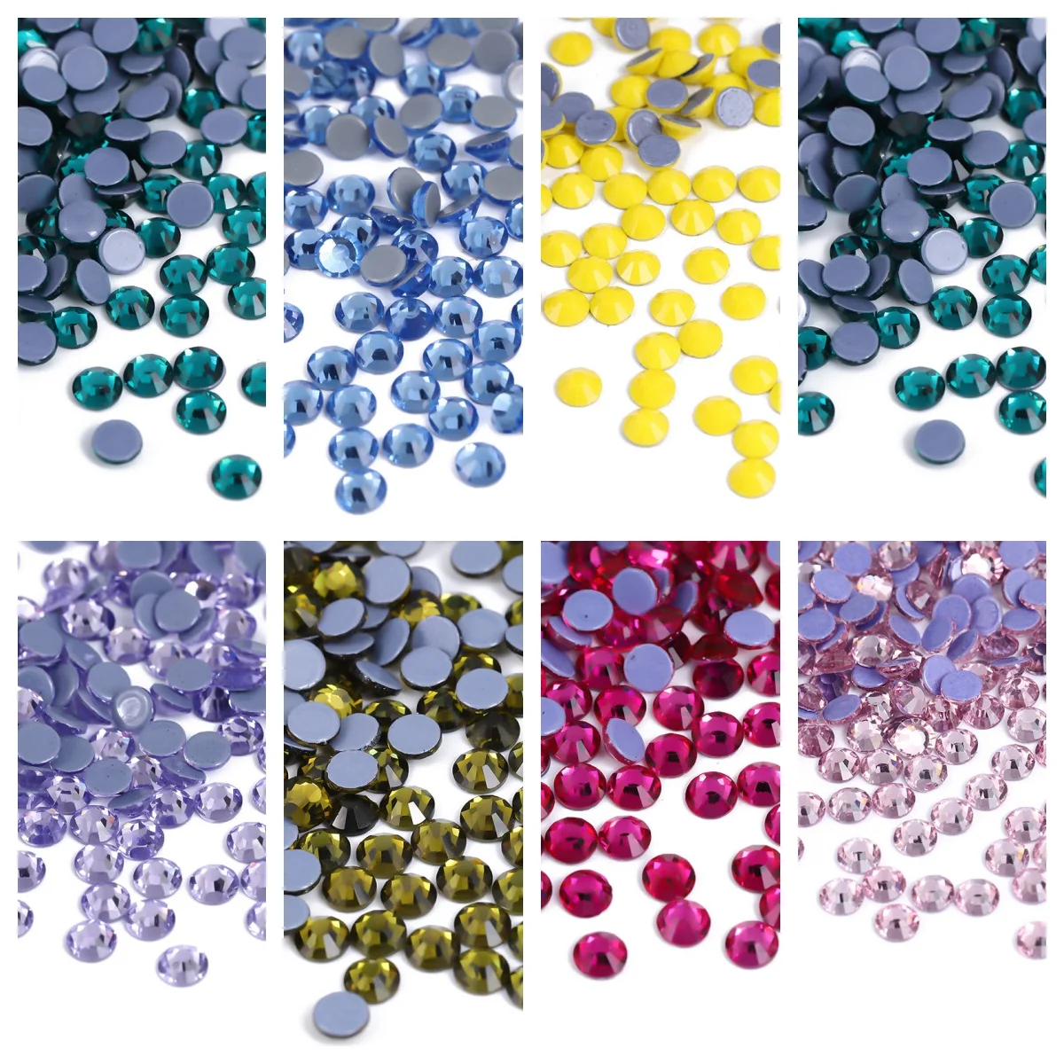 

Mixed size Color Crystal Ab Glass Glitter Iron On Strass Flat Back Hotfix Rhinestones For Nail Art Sewing & Fabric Decoration
