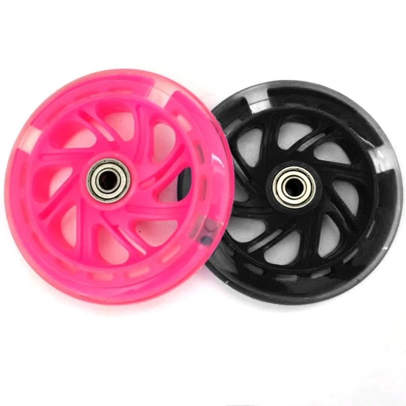 77HC 80mm 120mm 스쿠터 휠 깜박이 불빛 3 색 빛 아이 선물 장난감과 스쿠터 베어링에 대 한 스쿠터 휠