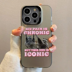 Humorous Cat Meme Laser Phone Case - Lovely Animal Design Cover - iPhone 12 Pro (Style 1)