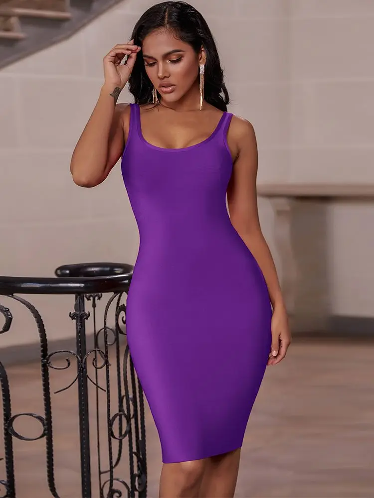 PaulnKC Womens Sleek Bandage Dress 