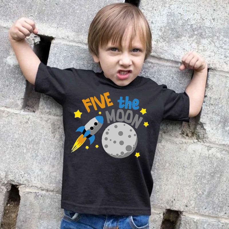 

Boy Birthday Number Name Cartoon T Shirts Number 1-12 Years Graphic Tee Kids Clothes Children Birthday T-shirts Funny Gifts