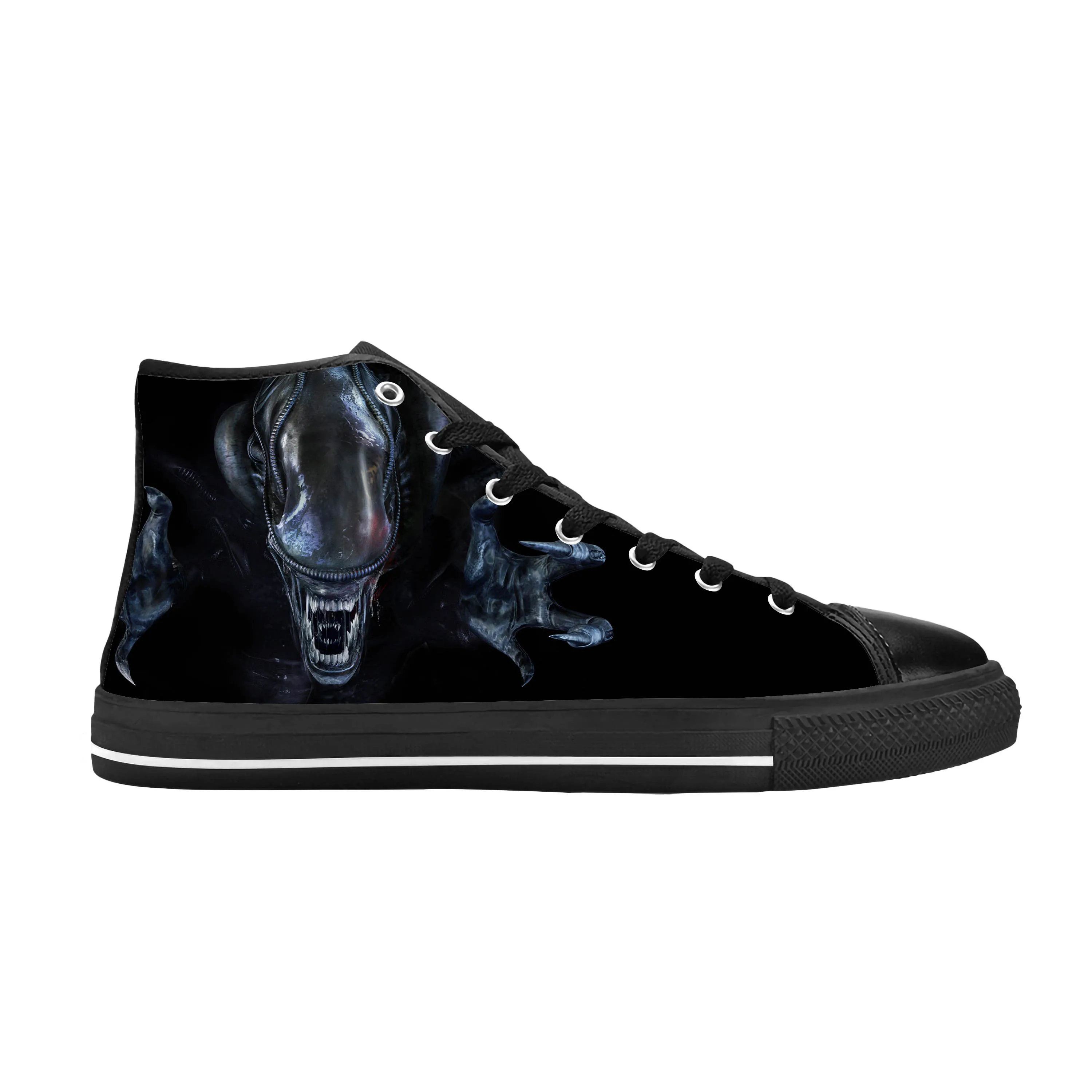 

Hot Xenomorph Alien Horror Scary Gothic Halloween Casual Cloth Shoes High Top Comfortable Breathable 3D Print Men Women Sneakers