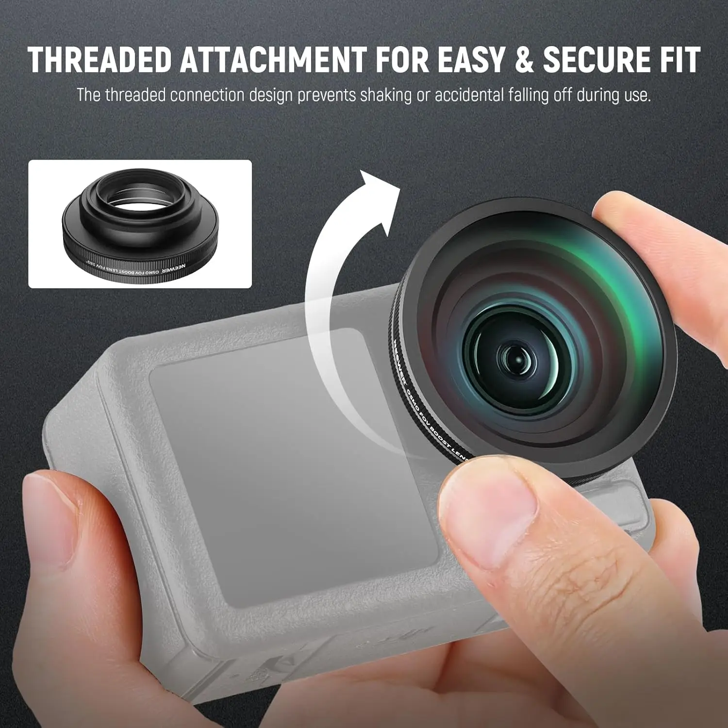 Objectif Grand Angle 185° NEEWER FL-B30 pour DJI Osmo Action 5 Pro/4