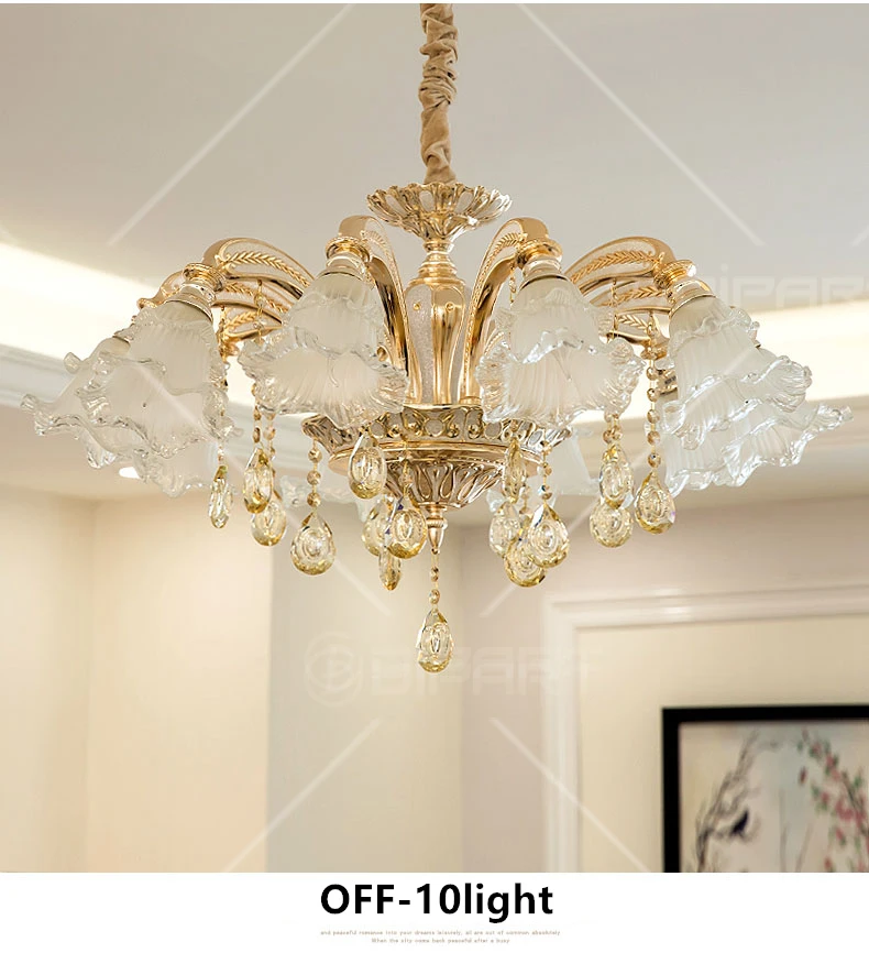 Gold crystal chandelier modern lighting for living room dinning room Chandelier lights Crystal k9 chandeliers Crystal Lights globe chandelier