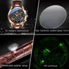OLEVS 2876 Fashion Business Male's Watches Waterproof Moon Phase Leather Strap Quartz Watch Luminous Original Wristwatch Brand 5
