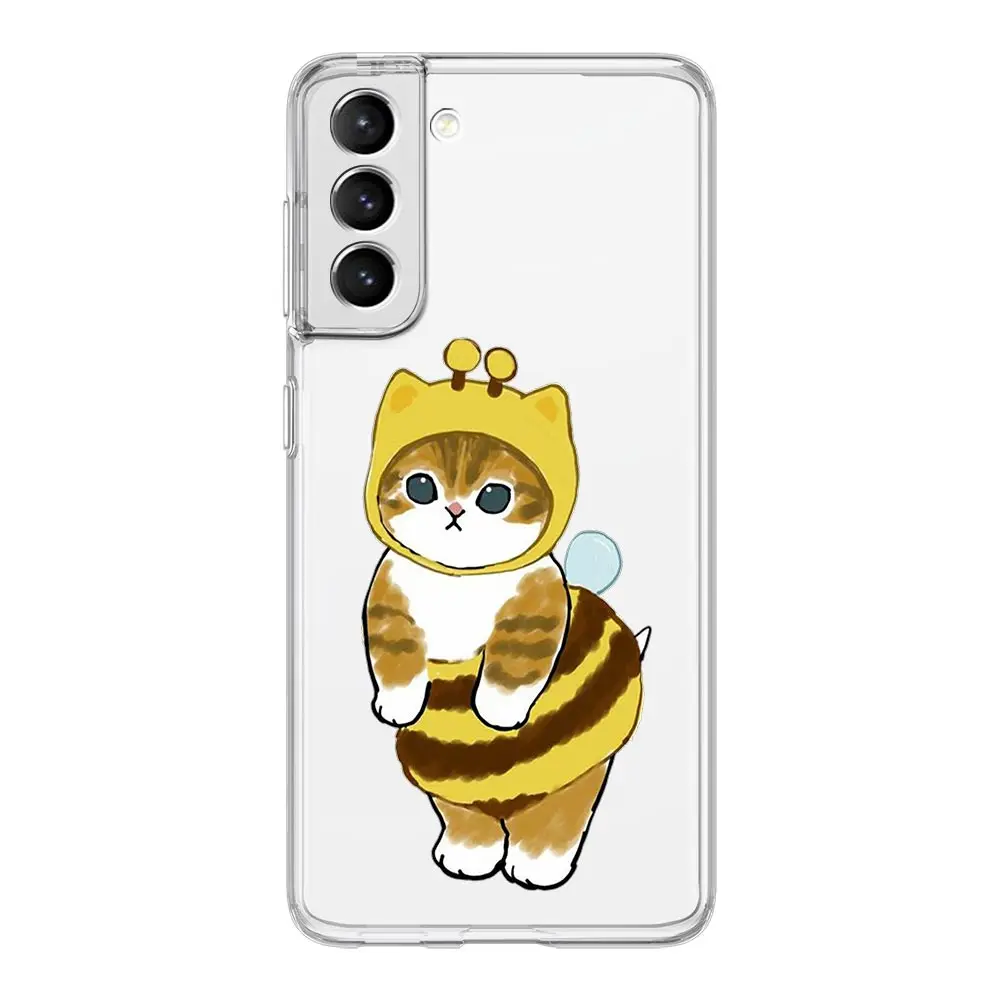 Adorable Cat Art Cartoon Silicone Clear Phone Case Cover