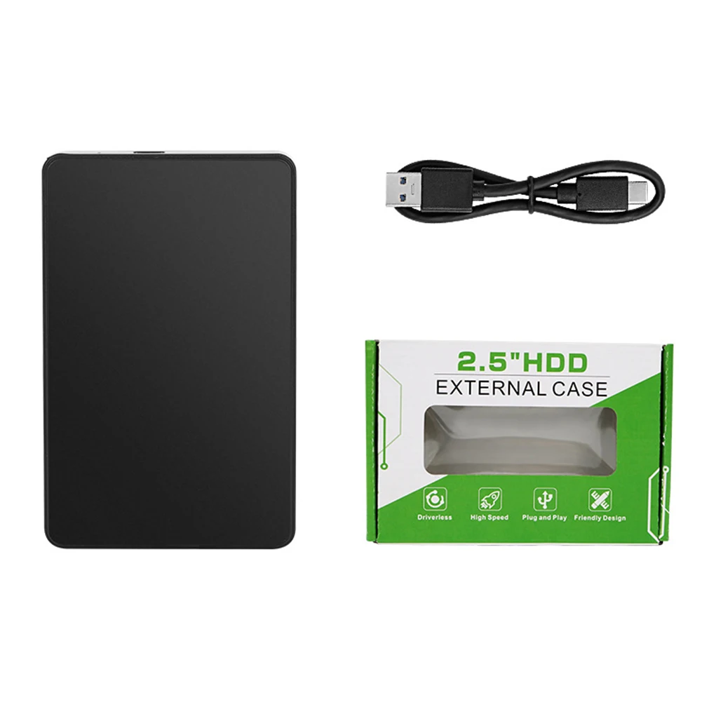 Type-C USB3.1 SATA Hard Drive Enclosure Transfer Speed 6Gbps Portable Hardisk Plug and Play for Windows/ Os /Linux System