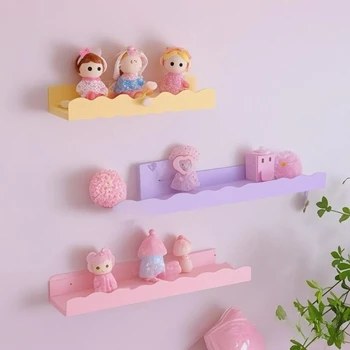 Espositore da Parete in Legno per Soggiorno, Scaffale Decorativo per Camera da Letto, Supporto Semplice per Action Figure e Statuette