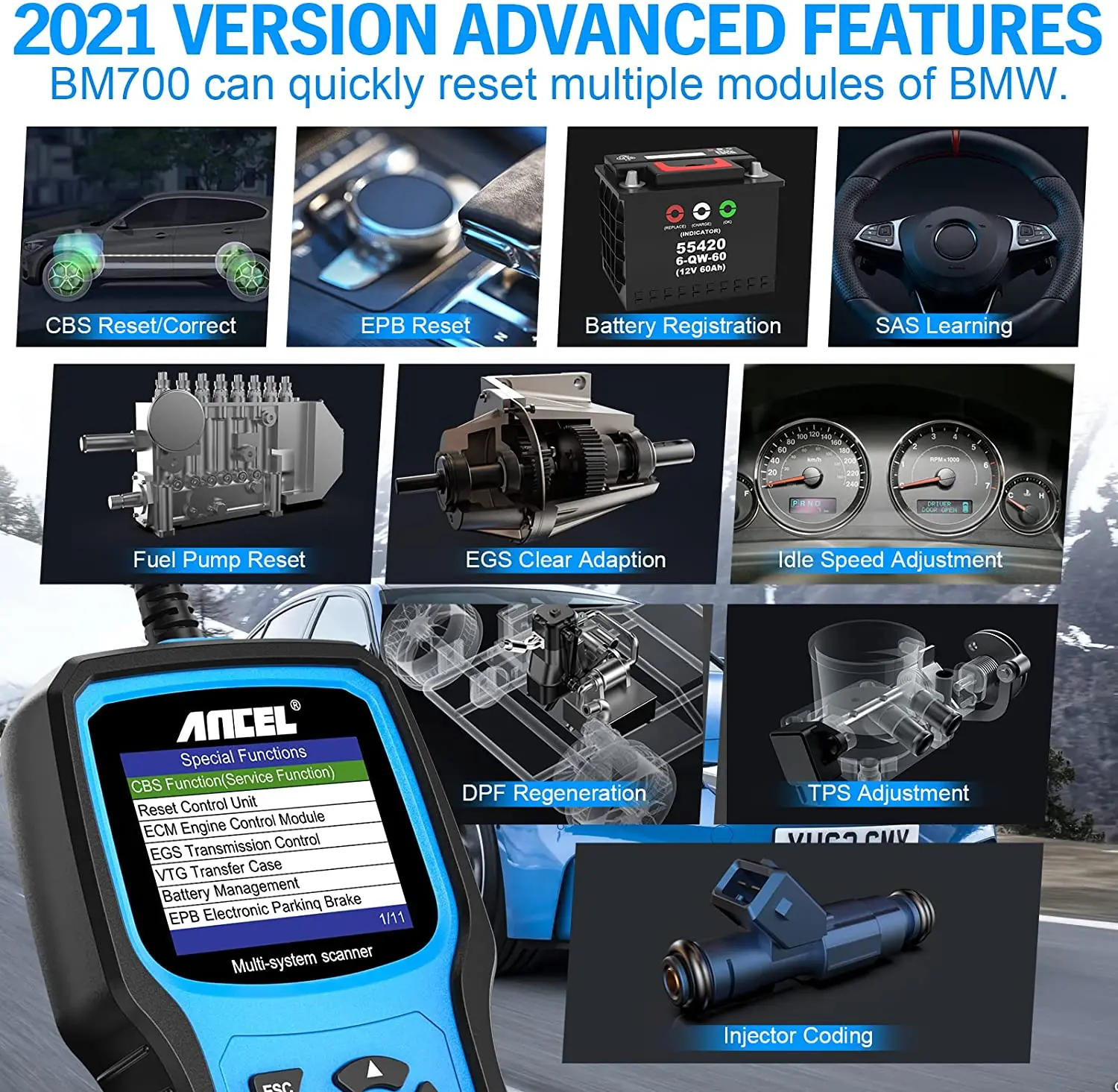 BMW用OBD診断機　テスター　リセットツール