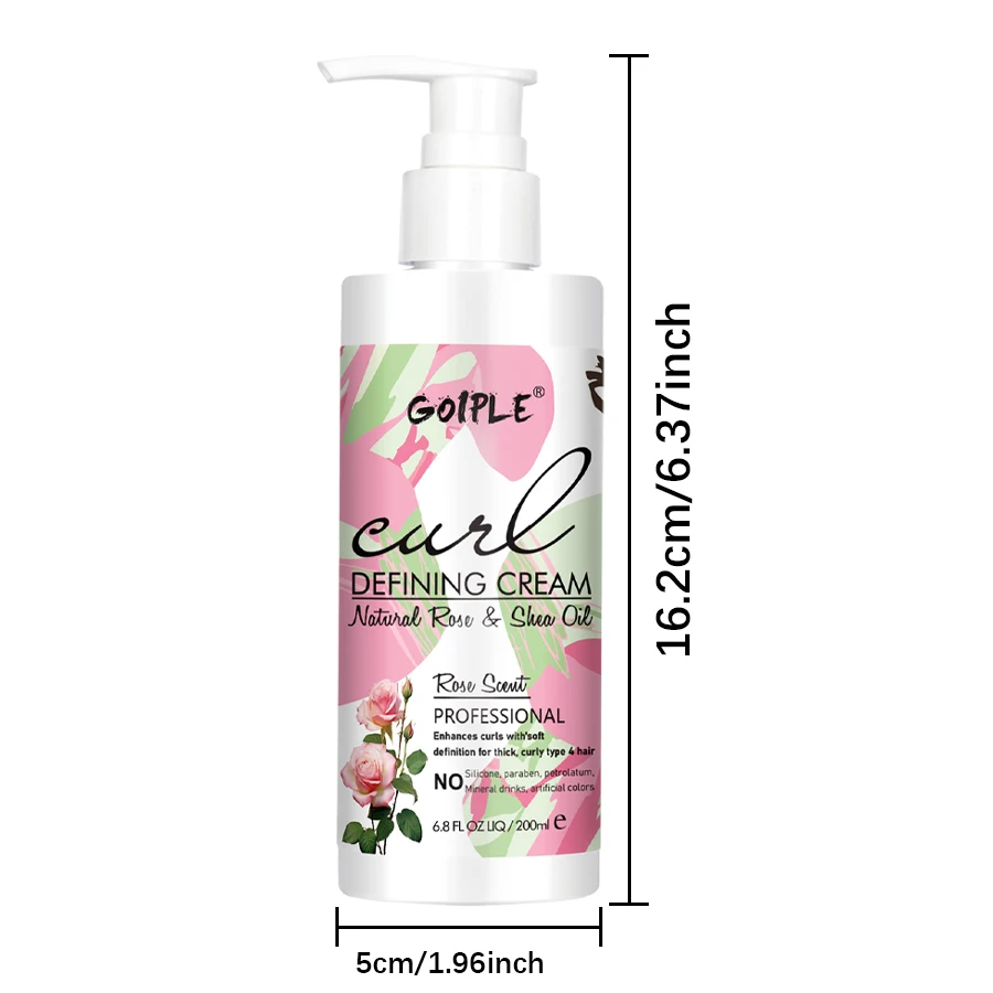 GOIPLE Curl Defining Cream for Natural Hair Curls Enhancer Moisturizing Increase Curly Elasticity Styling Leave In Conditioner