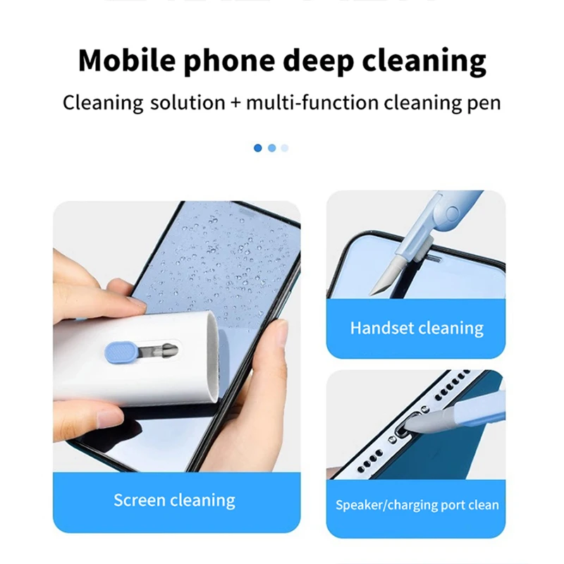 7 In1 For IPad Bluetooth Earphone Phone Cleaning Tools Cleaner Keycap Puller Kit  Computer Keyboard Cleaner Brush Electronic Kit 5