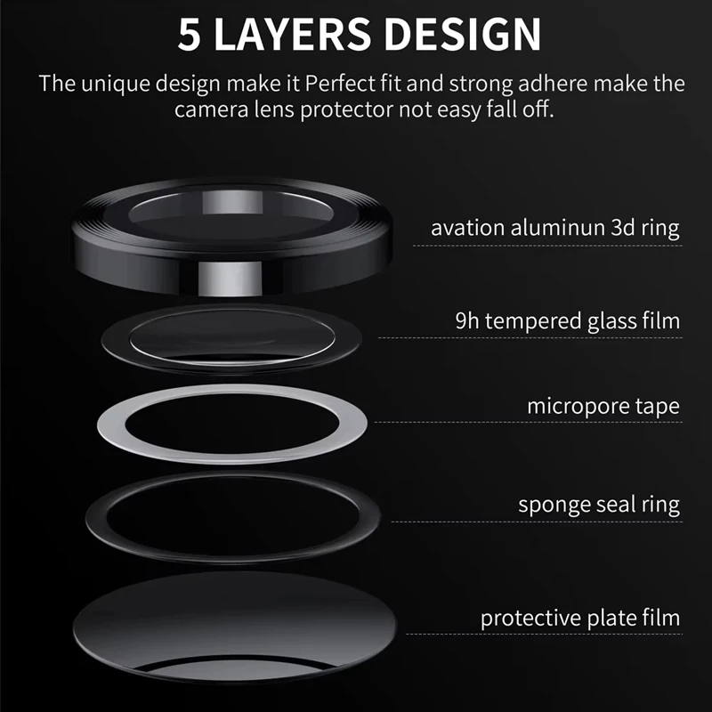 For iPhone 16 Pro Max Lens Protector Glass on iPhone16 16Pro Max Plus 16Plus 16ProMax HD Metal ring Phone Camera tempered film  3 Sd4e32a0551ce4f799efd17fa70f8348dl