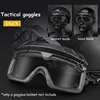 Tactical Airsoft Paintball Goggles Windproof Anti Fog CS Wargame Hiking Protection Goggles Fits for Tactical Helmet 2