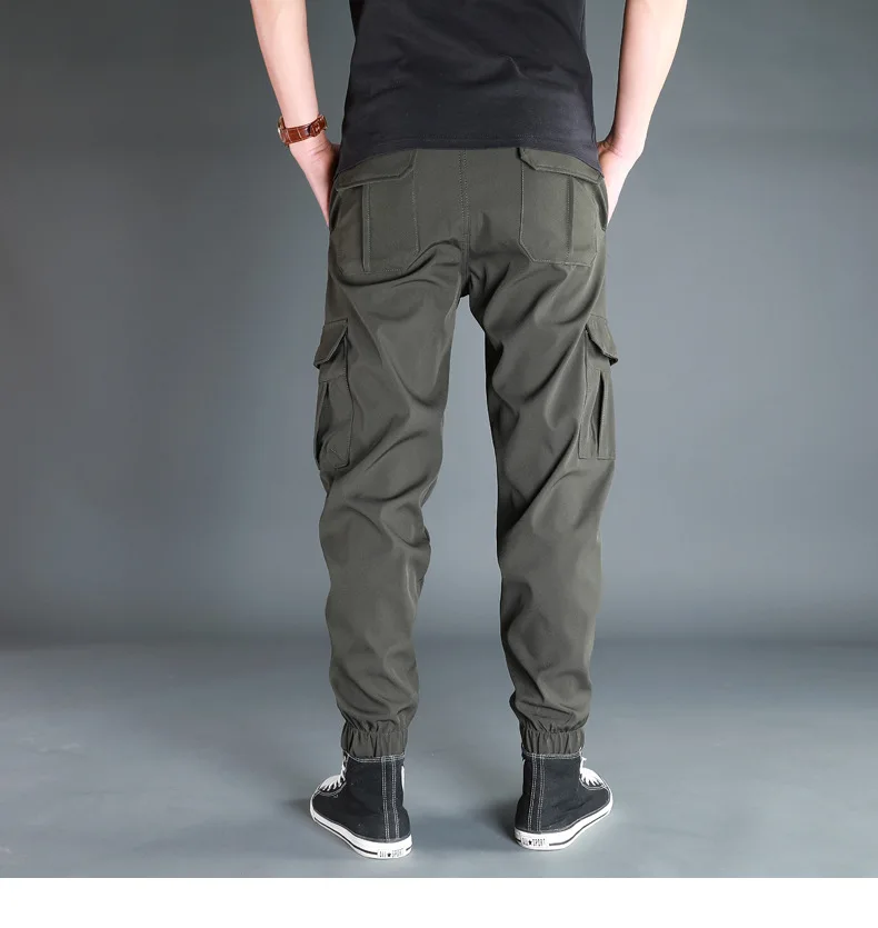 Men Pants Black Joggers Multi Pocket Loose Sport Trousers Spring Autumn Male Casual Sweatpants Cargo Pants Plus Size M-6XL harem pants