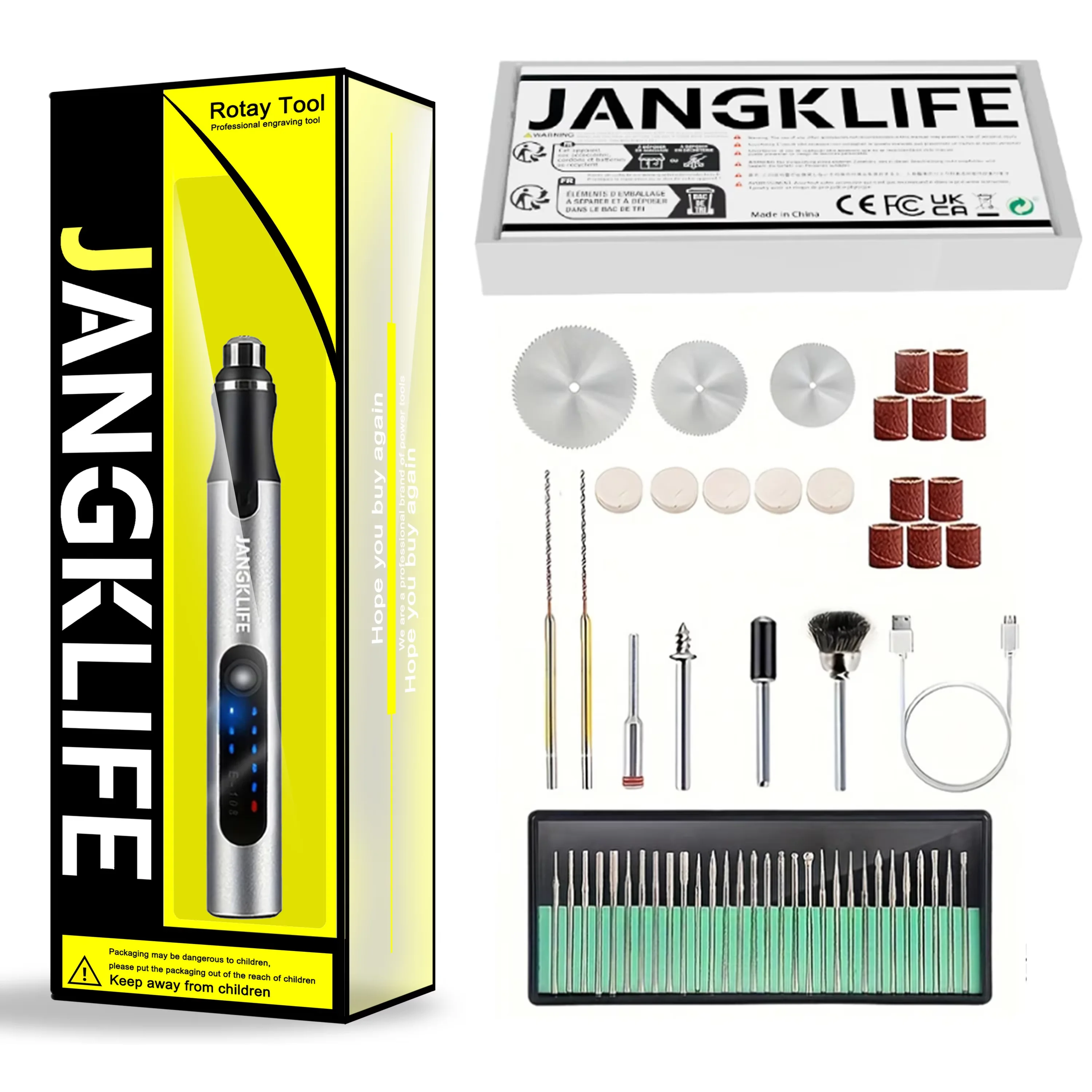 Cordless Rotary Tool Kit for Woodworking, Engraving, and DIY Projects