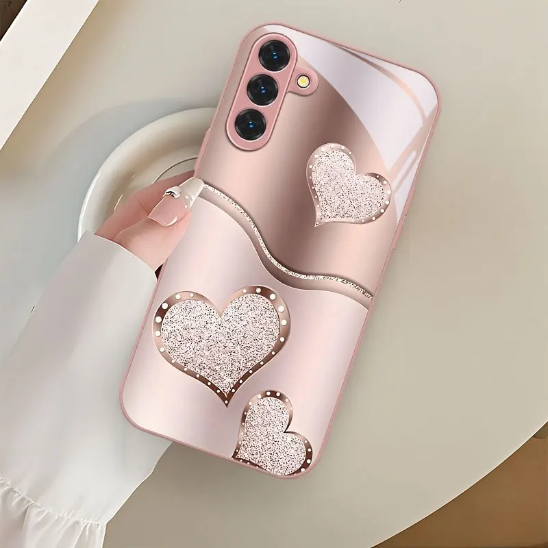 Rose Gold Heart Pattern Phone Case