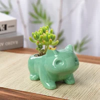 Creative Ceramic Mini Flowerpot Succulent Planter Cute Green Plants Planter Flower Pot with Hole Home Garden Decoration outdoor 5
