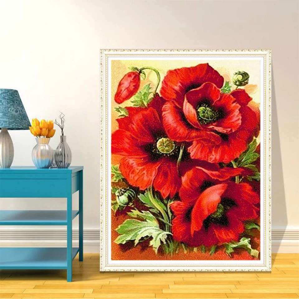 Evershine Diamond Painting Poppy Diamond Embroidery Flowers Full Square/Round Drill 5D DIY Cross Stitch Mosaic Sale Home Decor