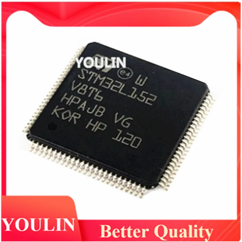 

New original STM32L152V8T6 package LQPF100 32-bit ARM microcontroller chip IC