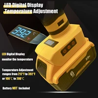 Upgraded 100W Cordless Glue Gun for Dewalt 20V Battery,  Digital Temperature Adjustable Full Size Heavy Duty with 10 Glue Sticks 2