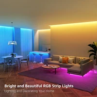 25/50/100/130/200FT RGB LED Smart Light Strip, App & 24-Key Remote Control, Music Sync, 24V, Multiple Modes for Living Room Bedroom Courtyard Party Halloween Christmas Decor 6