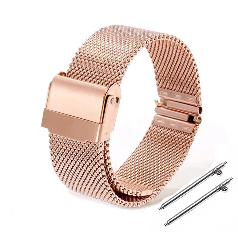 Premium 0.6MM Mesh Steel Milanese Watch Strap - Elegant and Versatile Band
