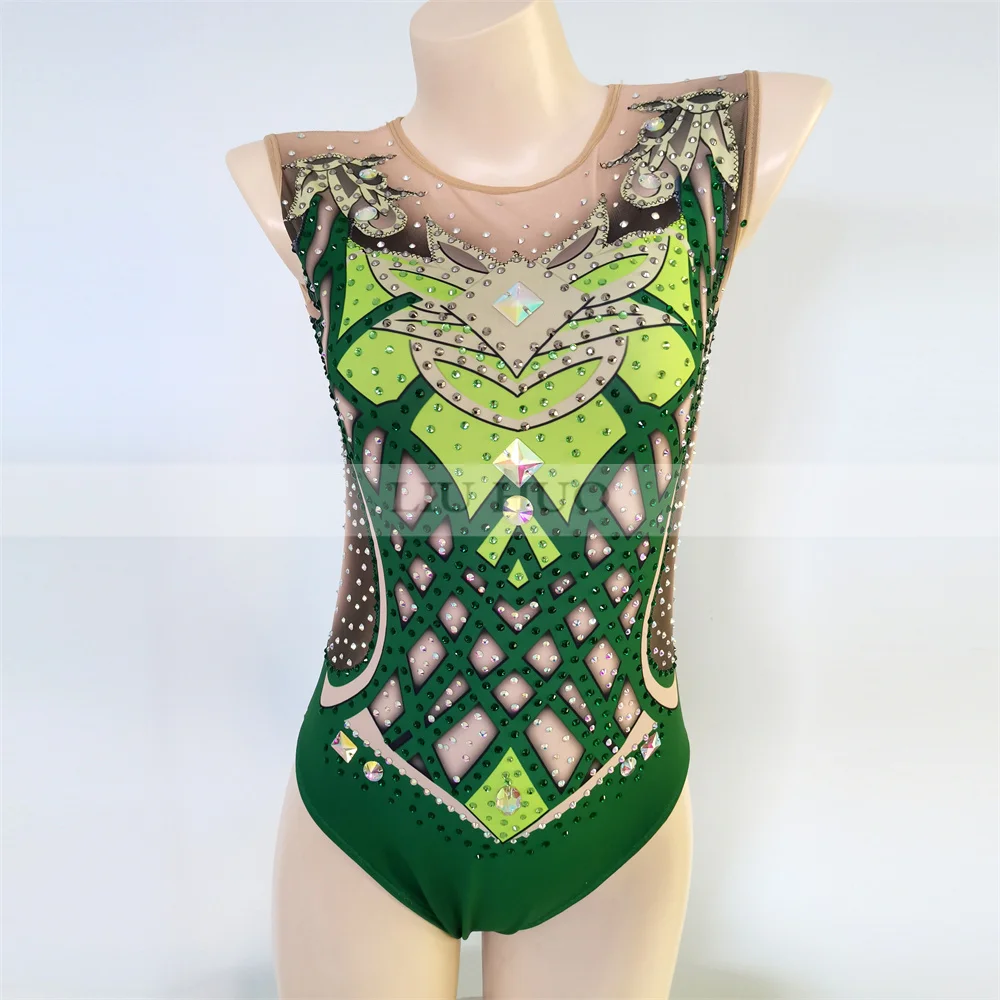 LIUHUO Rhythmic Gymnastics leotards Girls Teens Quality Crystals