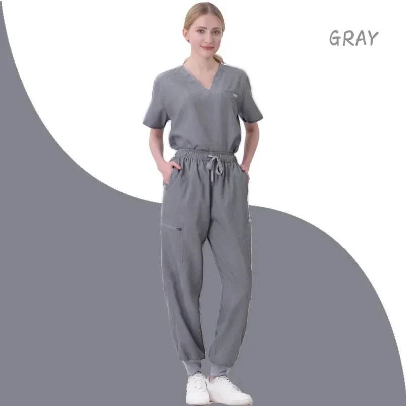 Medical Uniform Women Scrubs Sets Nurse Accessories Slim Fit Hospital Dental Clinical Workwear Clothing Surgical Overall Suits