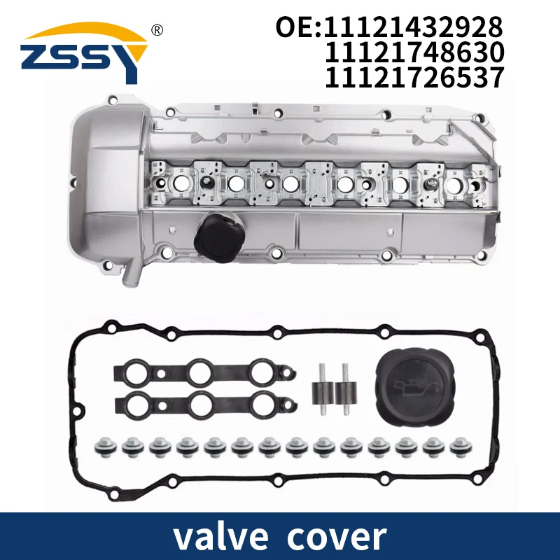 11121432928 New Engine Valve Cover w/Gasket For BMW M54 M52 E39 E46 525i 528i 325i 328i 330i X5 Z3 2.5L 2.8L 3.0L Rocker Cover