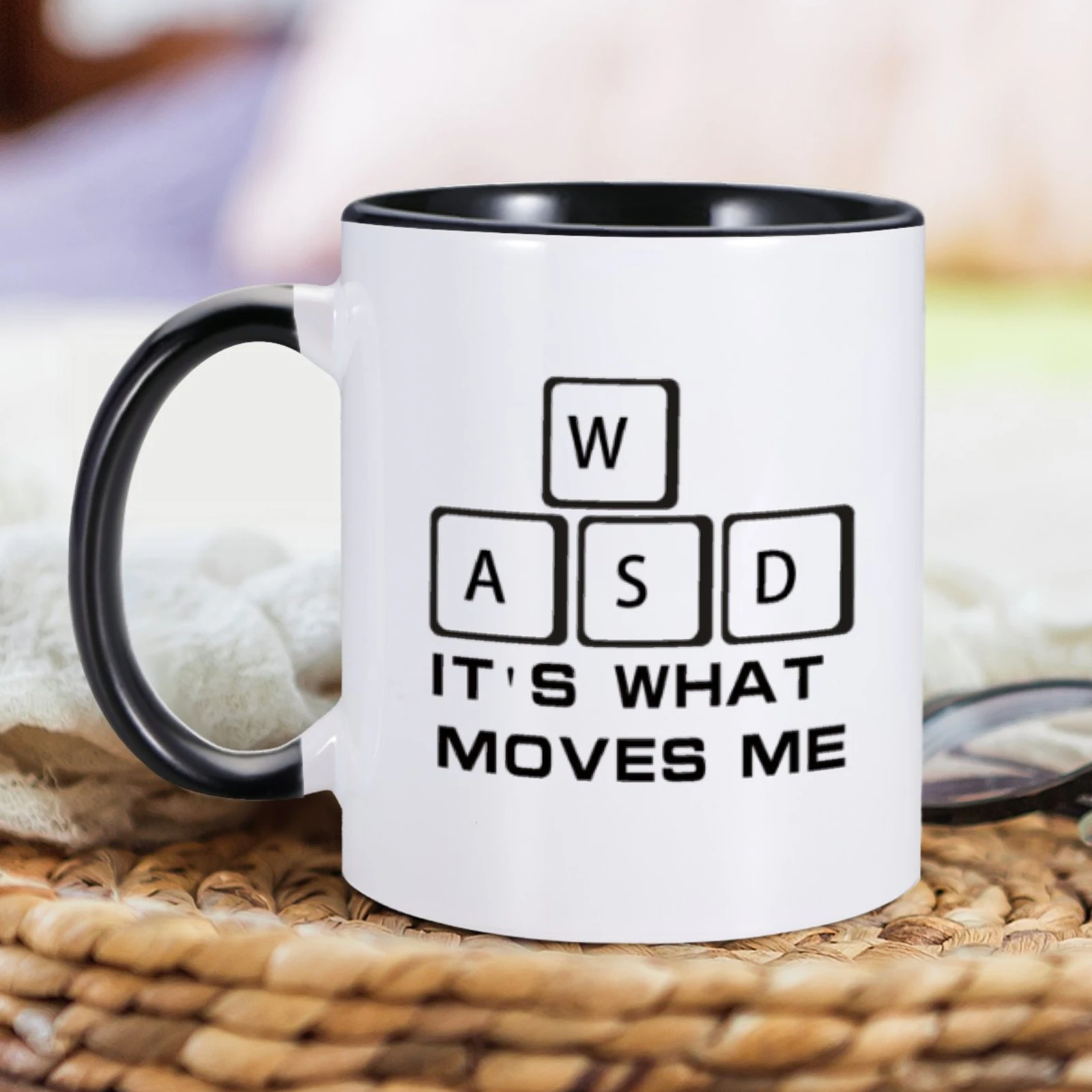 Wasd È Quello Che Si Muove Me Tazza In Ceramica Ufficio Divertente Tazza Da Caffè Per Lavoratore Boss 11Oz Tazza Da Tè Novità Tazze Da Latte Cioccolat