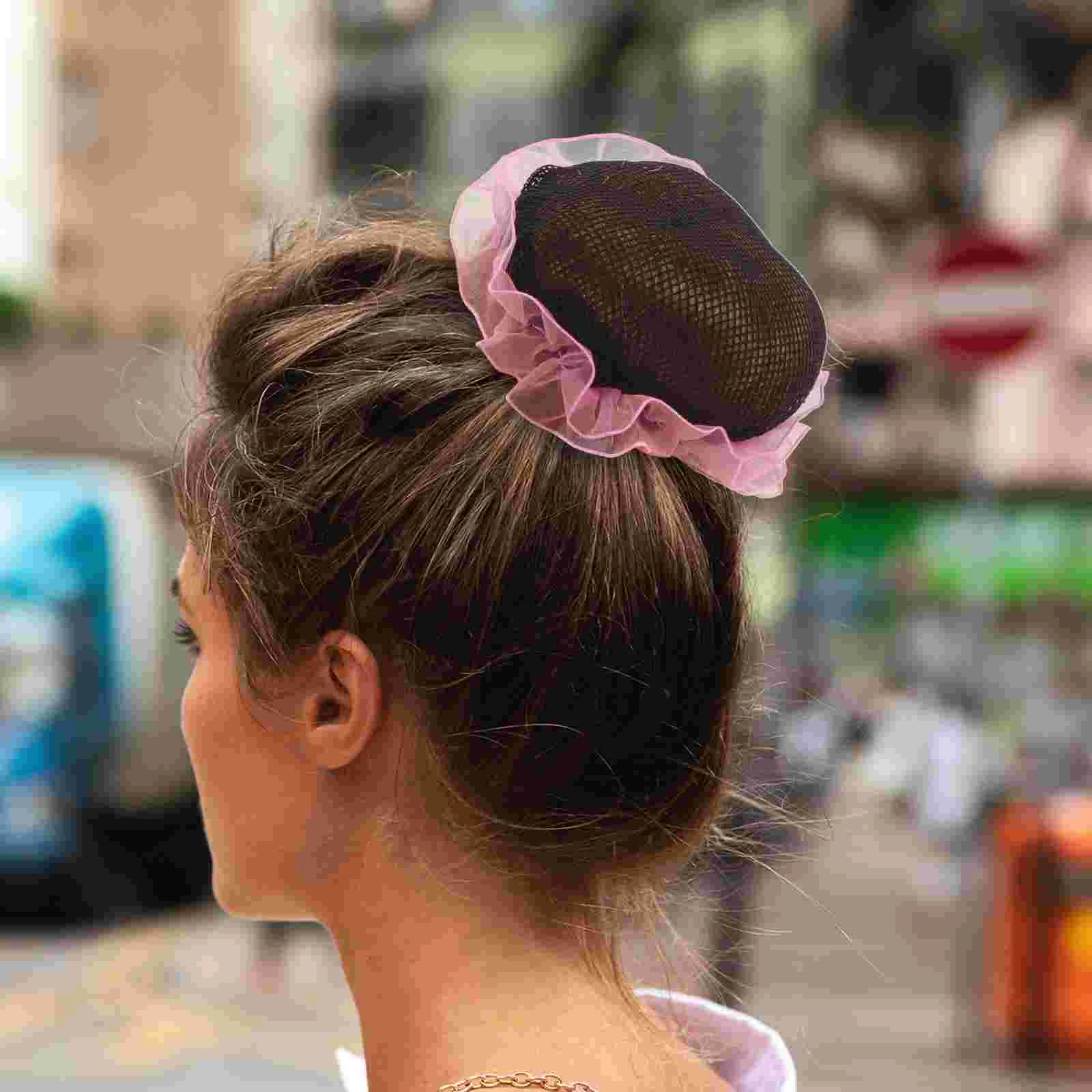 Buns Children's Hair Accessories Net Nets for Women Tie The Head Ballet Toppers