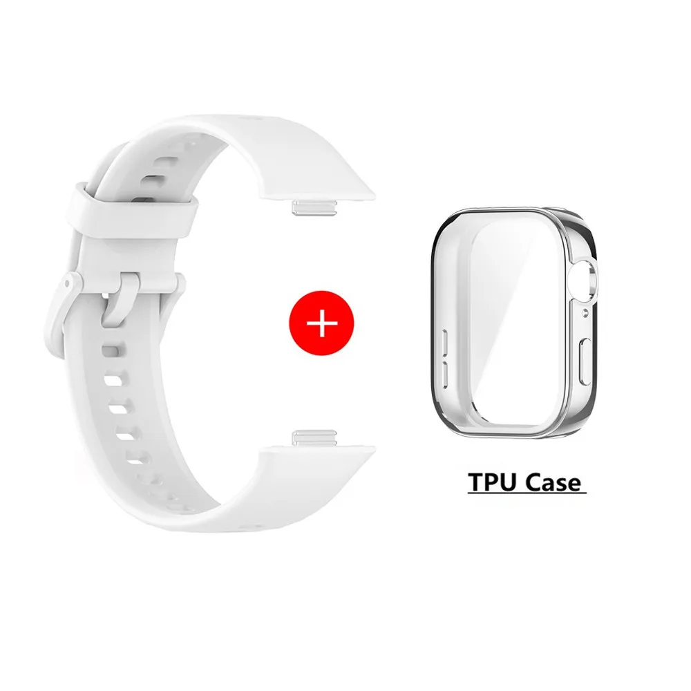 Enhanced Silicone Watch Strap with Case and Screen Protector