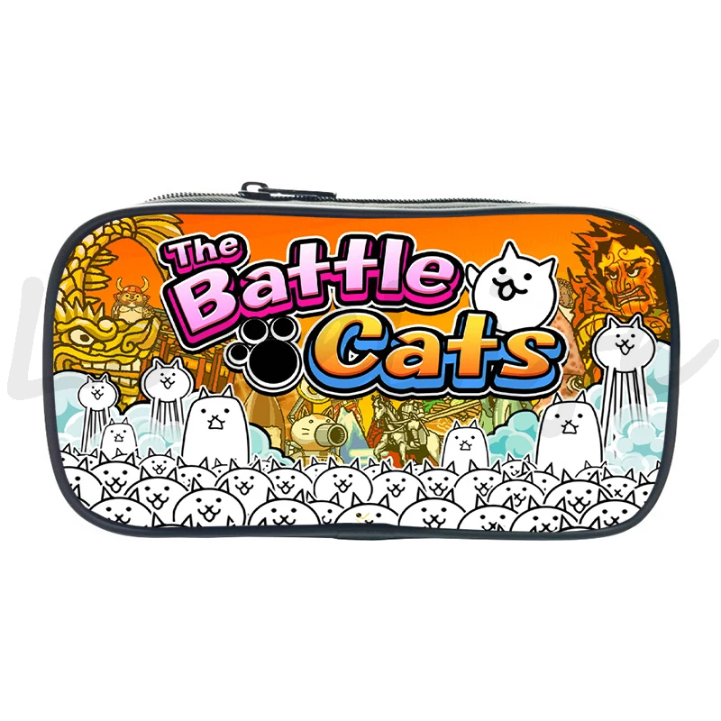 Cartoon Game The Battle Cats Pencil Case Children Pen Bag Boys Girls Pencil Bag Kids Stationery Bag Cosmetic Cases Pencil Pouch 5