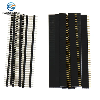 2.54 깨지기 쉬운 핀 헤더 PCB JST 커넥터 스트립, 아두이노 DIY 키트용, 2.54mm, 40 핀, 1x40 단일 행, 10 개