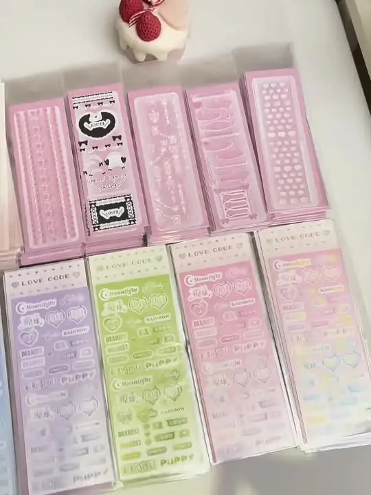 Sharkbang-スクラップブックステッカー,新品,韓国の装飾,アルバム用
