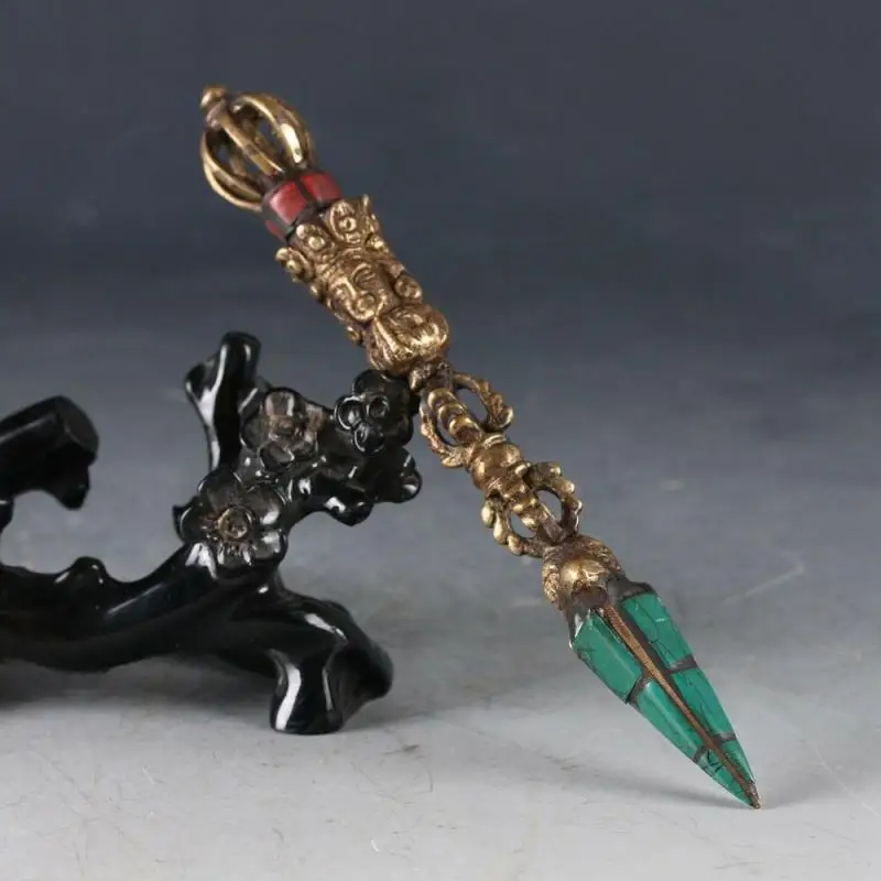 

Старая тибетская искусственная медь и перегородчатая пестика, магия экзорцизма Ваджра