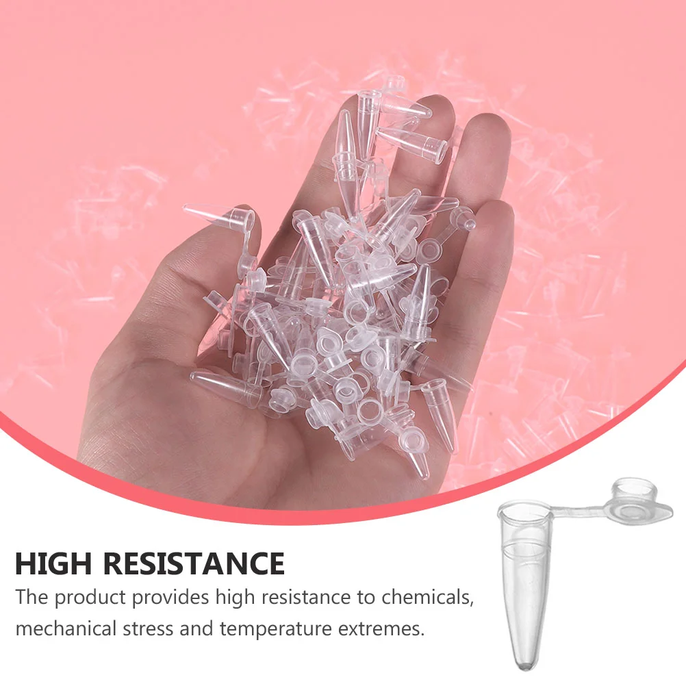 Plastic Micro Test Tube Snap Cap Cone Bottom Centrifuge Tube Sample Vial Container School Laboratory Instrument