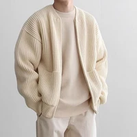 Knit Sweaters For Men Cardigan Men's Autumn Warm Clothing Luxury Y2k Vintage New Sweater Winter Cotton Warm Man Clothes 1