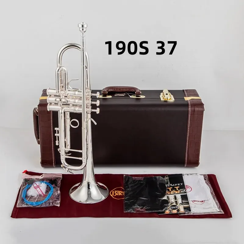 

High Quality Stradivarius 190s-37 50th Anniversary Silver Trumpet Pipe Flat Instrument Brass Strudents