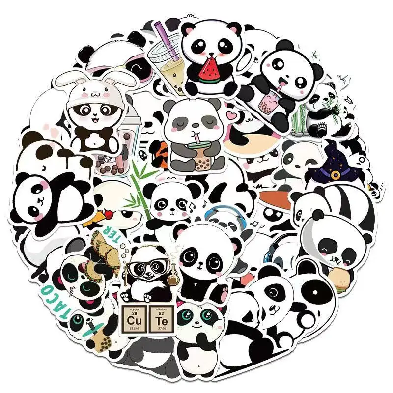 

10/30/50pcs Cartoon Cute Panda Graffiti Stickers DIY Stationery Box Notebook Cup Suitcase Stickers Decals Stickers Kids Toy