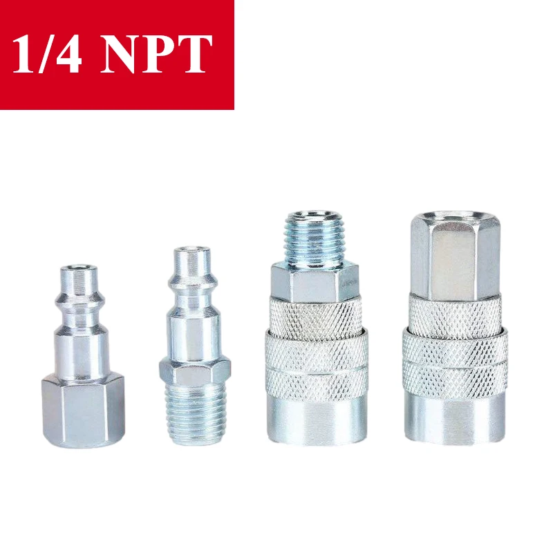 Air Hose Connector 1/4 NPT American Pneumatic Connector Quick Connector Compressor Accessories American Standard