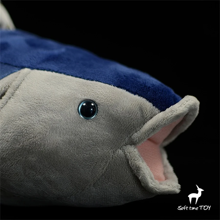 Blue Fin Tuna High Fidelity Anime Cute Plushie Tuna Fish Plush Toys Lifelike Animals Simulation Stuffed Doll Kawai Toy Gifts Kid 4