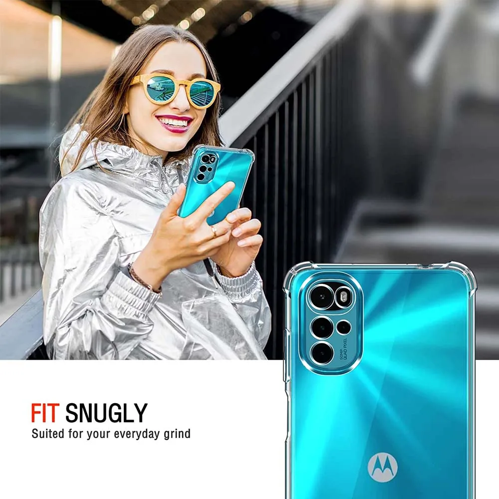 Klare Hülle für Moto G22 G52 G82 G42 G62 5G, dick, stoßfest, weiches Silikon, Handyhülle für Motorola Moto G10 G20 G30 G60 G41 G51 – Detail 2