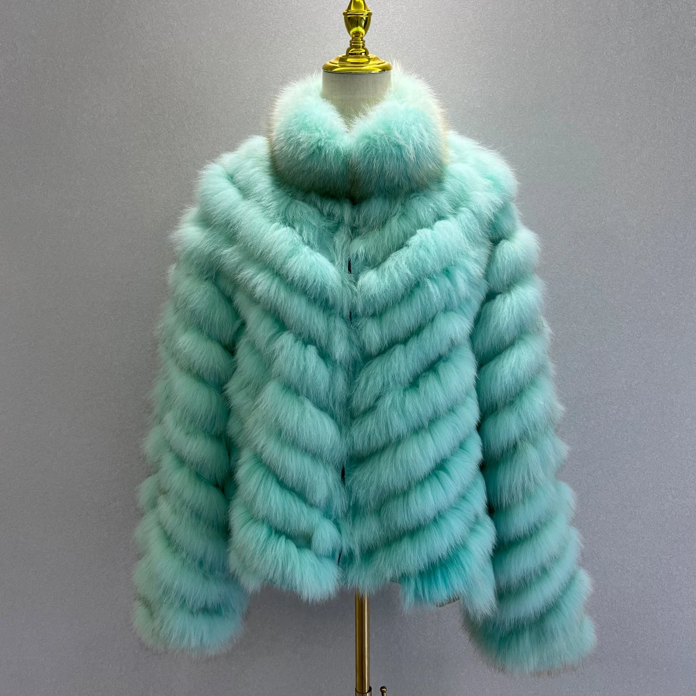 Fur Lover Autumn Winter Ladies Real Fox Fur Reversible Jacket Hot Sale Fashion Women Fox Fur Coat Double Side Genuine Fur Jacket