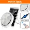 LEDSolar Ceiling Light Indoor Bedroom Corridor Garden Lighting With Remote Control Dimmable Timing Waterproof Solar Ceiling Lamp 4