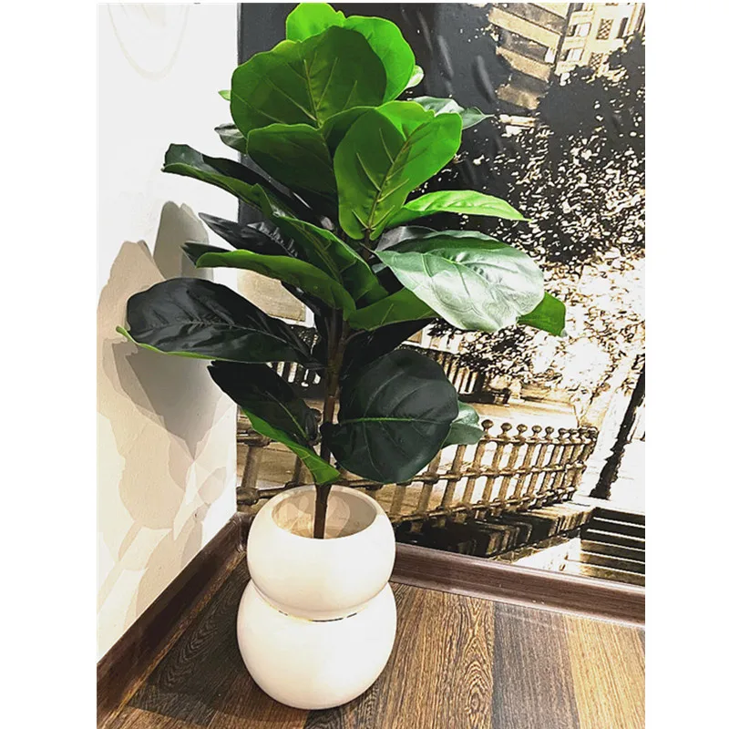 Artificial Plants Leaves Tall Green Tropical Large Tree Leaf Planter Vase  Filler Simulation Leaf for Decoration Kitchen Home - AliExpress