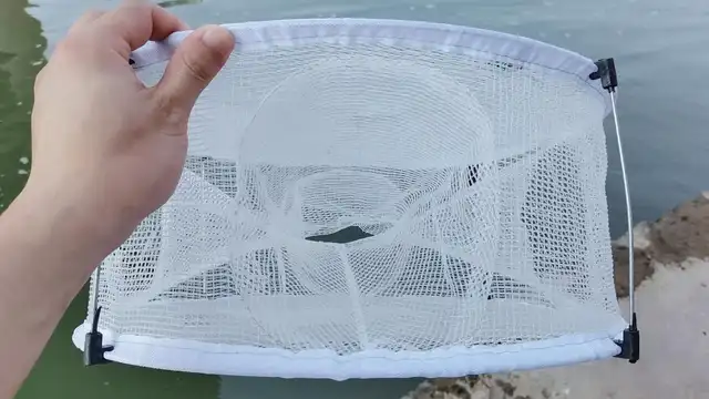 Automatic Folded Fishing Net,Crab Net Fish Net,Casting Cage Crab Net,Foldable Fishing Mesh Trap for,Minnows,Lobster,Crawfish etc 4