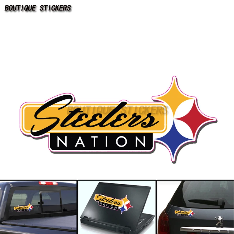 

Pittsburgh High quality car stickers Nation Steelers Sticker Decal Car Truck Window Wall Laptop Bumper Waterproof PVC decal