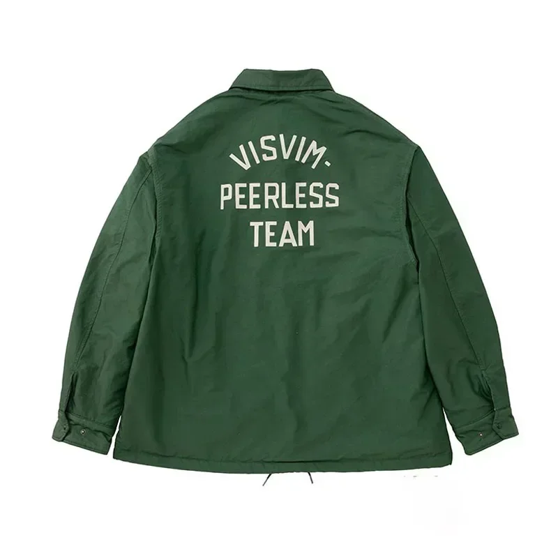 Japan Style VISVIM 23SS Limited  New Arrival Parkas Coat Single Breasted Loose Embroidered Men Jacket