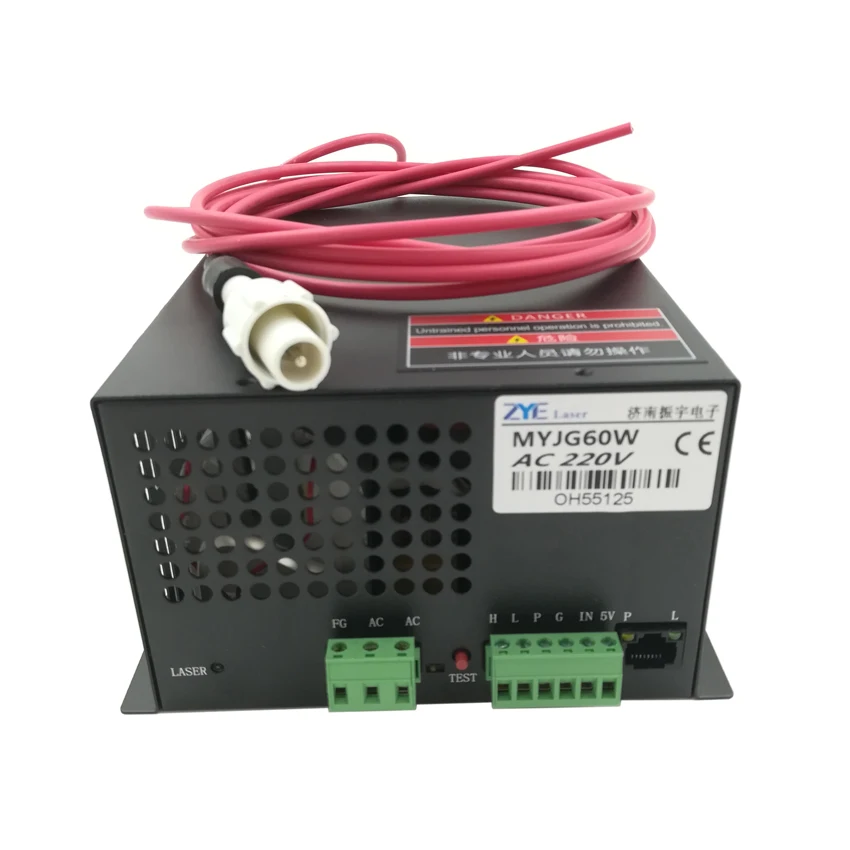 

MYJG-60 60W CO2 блок питания для лазерной резки 60W